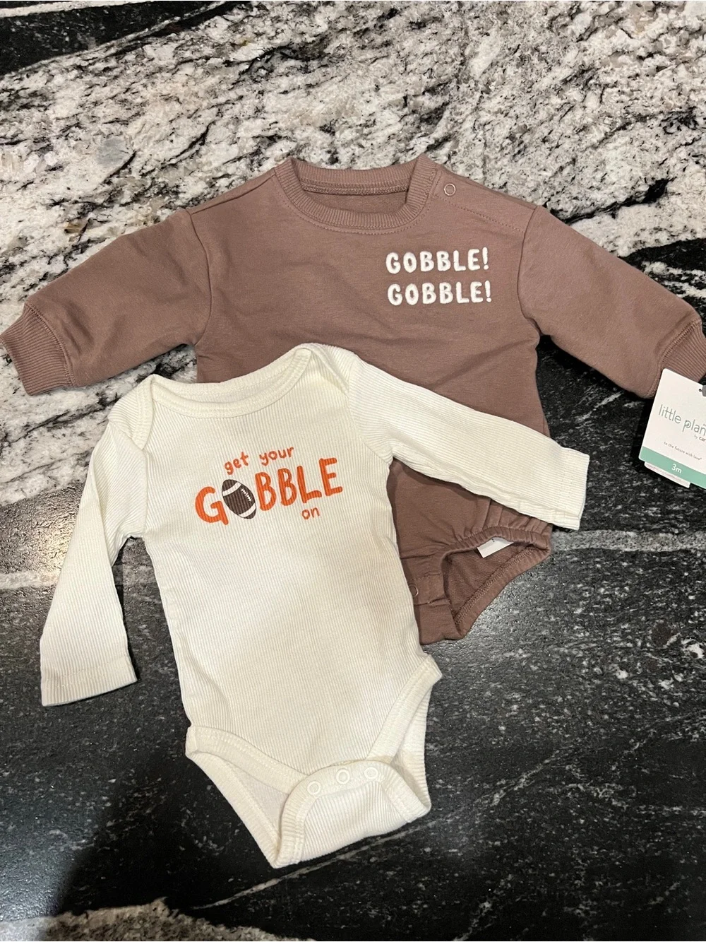 Little Planet & Baby Gear Thanksgiving Onesie Bundle | 3M | Gobble Gobble